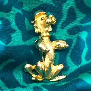 Sarah Coventry Vintage Poodle Dog Gold Tone Pin